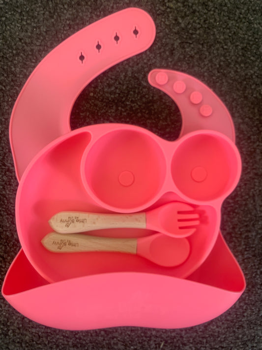 **50% OFF at Checkout. Frog Silicone Feeding Set