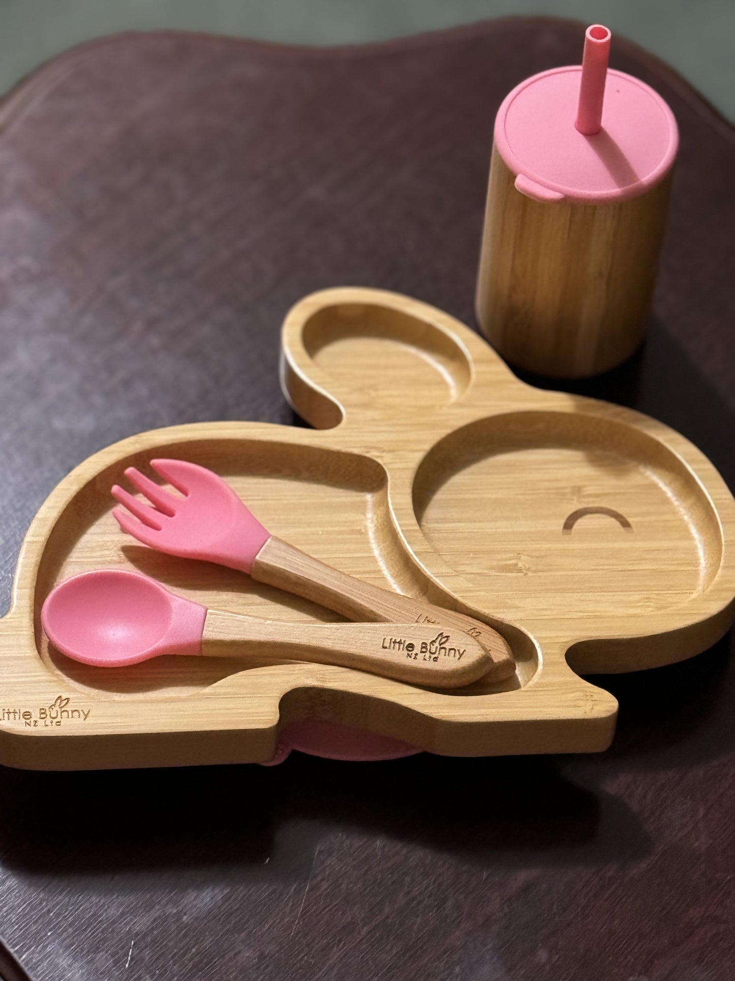 **50% OFF at Checkout. Bamboo Bunny Feeding Set - Pink